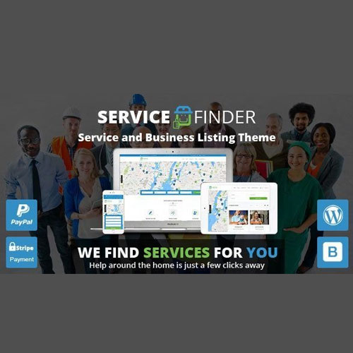 Service Finder – Servis ve İşletme Listesi WordPress Teması